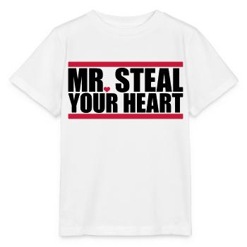 Mr steal your heart - Stanley/Stella MINI CREATOR Kids’ T-Shirt - white - Front - Maike (125cm)