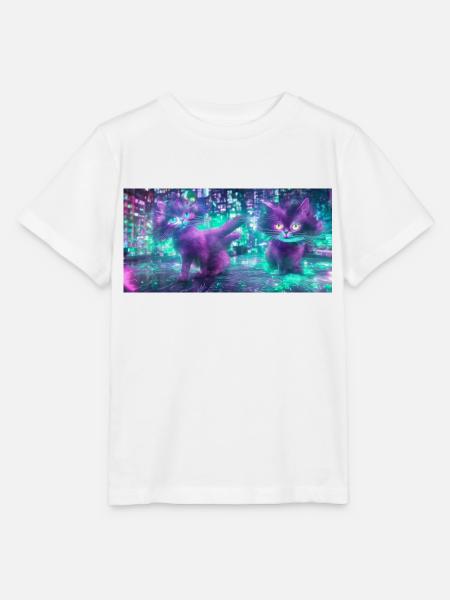 Future Cat - Stanley/Stella Kinder T-Shirt MINI CREATOR - Weiß
