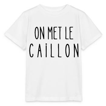 on met le caillon - T-shirt bio MINI CREATOR Stanley/Stella Enfant - blanc - Devant - Maike (125cm)