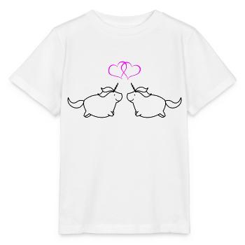fat unicorns love - Stanley/Stella MINI CREATOR Kids’ T-Shirt - white - Front - Maike (125cm)