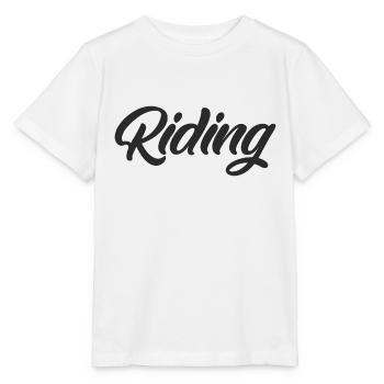 Riding - Riding - Horse - Horses - Slogan - Saying - Stanley/Stella MINI CREATOR Kids’ T-Shirt - white - Front - Maike (125cm)