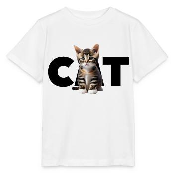 Cat - For all those who love cats and showing where - Stanley/Stella MINI CREATOR Kids’ T-Shirt - white - Front - Maike (125cm)