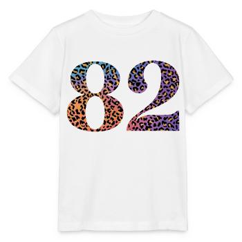 Leopard zum 82. Geburtstag - Stanley/Stella Kinder T-Shirt MINI CREATOR  - Weiß - Vorne - Maike (125cm)