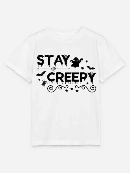 stay creepy - Stanley/Stella Kinder T-Shirt MINI CREATOR  - Weiß