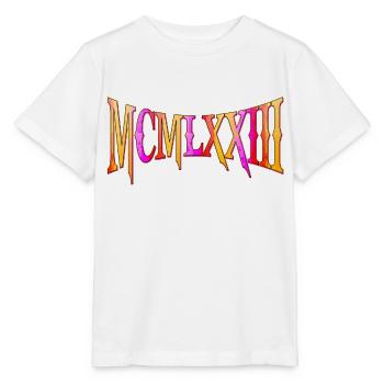 MCMLXXIII 1973 50e anniversaire B-Day cadeau d’anniversaire - T-shirt bio MINI CREATOR Stanley/Stella Enfant - blanc - Devant - Maike (125cm)