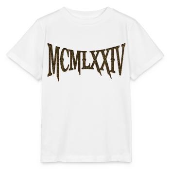 MCMLXXIV 1974 50e anniversaire B-Day cadeau d’anniversaire - T-shirt bio MINI CREATOR Stanley/Stella Enfant - blanc - Devant - Maike (125cm)