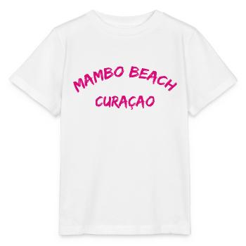 Mambo Beach - Curaçao - Caraïbes néerlandaises - Karibik - T-shirt bio MINI CREATOR Stanley/Stella Enfant - blanc - Devant - Maike (125cm)