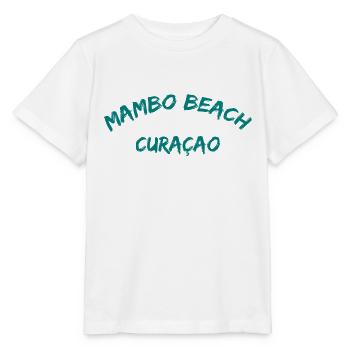 Mambo Beach - Curacao - Dutch Caribbean - Karibik - Stanley/Stella Kinder T-Shirt MINI CREATOR  - Weiß - Vorne - Maike (125cm)