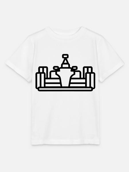 F1 Voiture de course - T-shirt MINI CREATOR barn från Stanley/Stella - vit