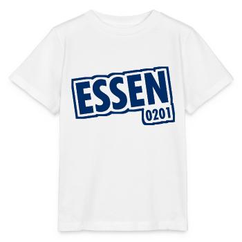 Essen - 0201 - Area Code - Slogan - Stanley/Stella MINI CREATOR Kids’ T-Shirt - white - Front - Maike (125cm)