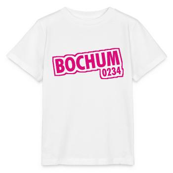 Bochum - 0234 - Vorwahl - NRW - Ruhrpott - Stanley/Stella Kinder T-Shirt MINI CREATOR  - Weiß - Vorne - Maike (125cm)