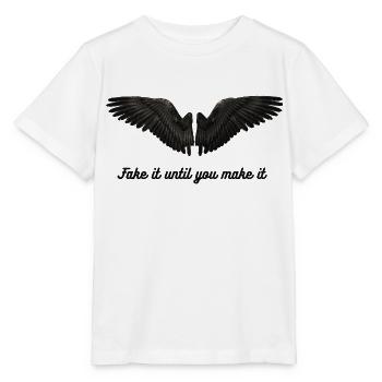 Fake it untle you make it - Stanley/Stella MINI CREATOR Kids’ T-Shirt - white - Front - Maike (125cm)