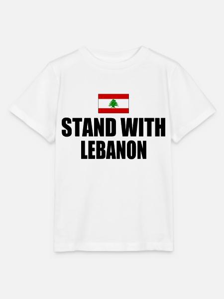 STAND WITH LEBANON - Stanley/Stella Kinder T-Shirt MINI CREATOR - Weiß