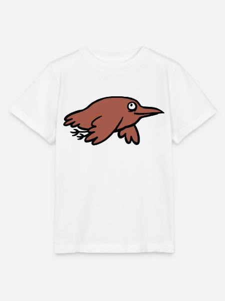 brauner Vogel - Stanley/Stella Kinder T-Shirt MINI CREATOR - Weiß
