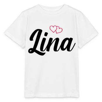 lina name - Stanley/Stella Kinder T-Shirt MINI CREATOR  - Weiß - Vorne - Maike (125cm)