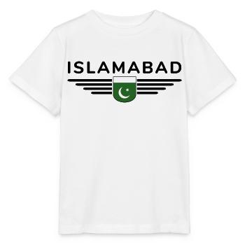 Islamabad Design – Style de la capitale - T-shirt bio MINI CREATOR Stanley/Stella Enfant - blanc - Devant - Maike (125cm)