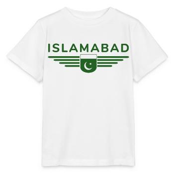 Islamabad Design – Style de la capitale - T-shirt bio MINI CREATOR Stanley/Stella Enfant - blanc - Devant - Maike (125cm)