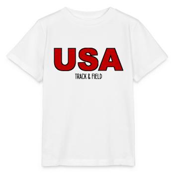 USA Track and Field - National Colors - America - Stanley/Stella MINI CREATOR Kids’ T-Shirt - white - Front - Maike (125cm)
