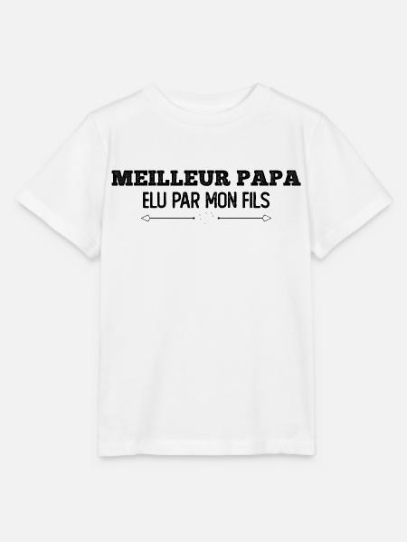 BESTER VATER, DER VON MEINEM SOHN GEWÄHLT WURDE - Stanley/Stella Kinder T-Shirt MINI CREATOR - Weiß