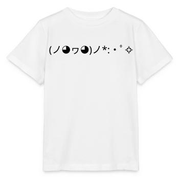 Joie Émoticon (ノ◕ヮ◕)ノ*:・゚✧ Confettis - T-shirt bio MINI CREATOR Stanley/Stella Enfant - blanc - Devant - Maike (125cm)