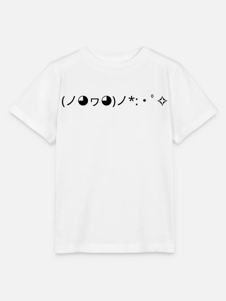 Konfetti Emoticon (ノ◕ヮ◕)ノ*:・゚✧ Freude - Stanley/Stella Kinder T-Shirt MINI CREATOR - Weiß
