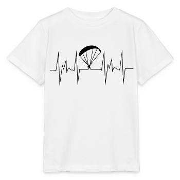 heartbeat paragliding - Stanley/Stella MINI CREATOR Kids’ T-Shirt - white - Front - Maike (125cm)