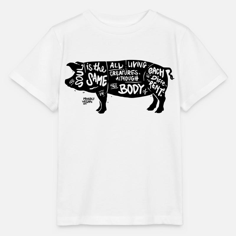 Vegan - "The Soul is the same..." - Stanley/Stella Kinder T-Shirt MINI CREATOR  - Weiß