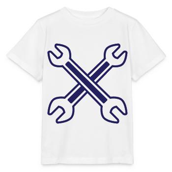 Clé Crossed - T-shirt bio MINI CREATOR Stanley/Stella Enfant - blanc - Devant - Maike (125cm)