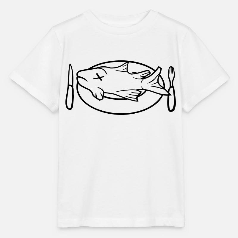 cool teller gabel messer cool fisch schwimmen tauc - Stanley/Stella Kinder T-Shirt MINI CREATOR  - Weiß