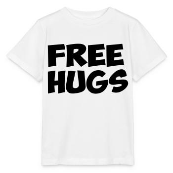 free hugs free hugs quote humor fun hug - Stanley/Stella MINI CREATOR Kids’ T-Shirt - white - Front - Maike (125cm)