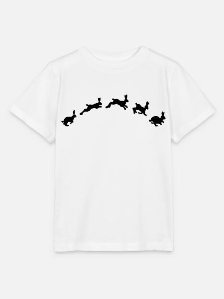 Hasen springen - Stanley/Stella Kinder T-Shirt MINI CREATOR  - Weiß