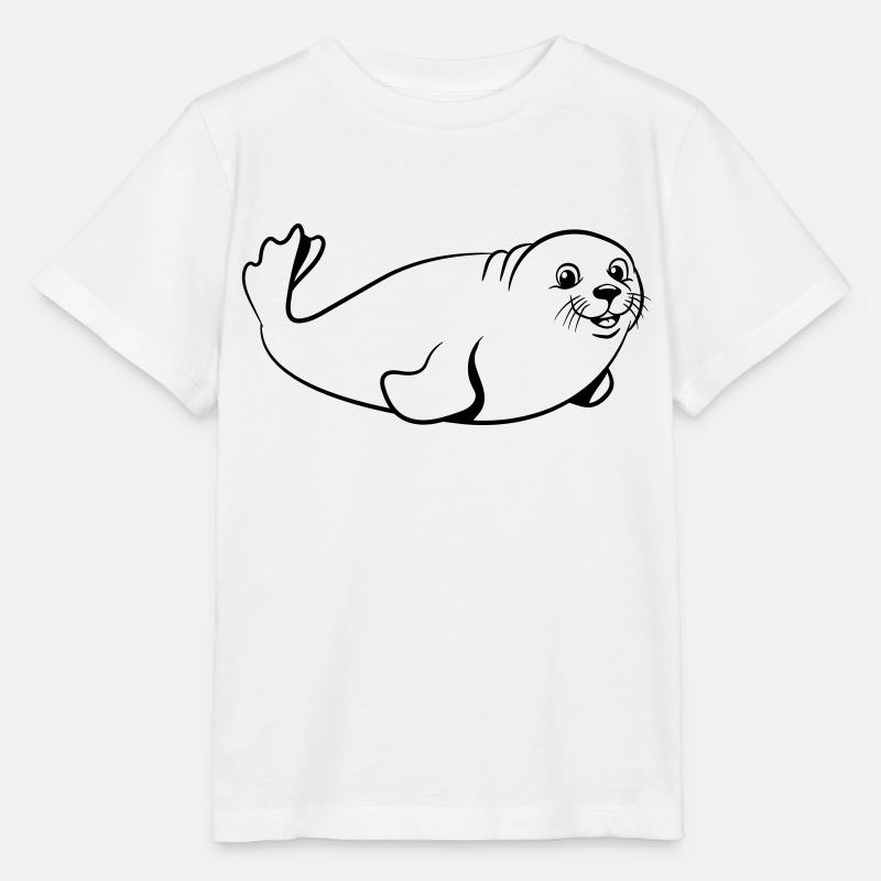 seehund süss witzig - Stanley/Stella Kinder T-Shirt MINI CREATOR  - Weiß