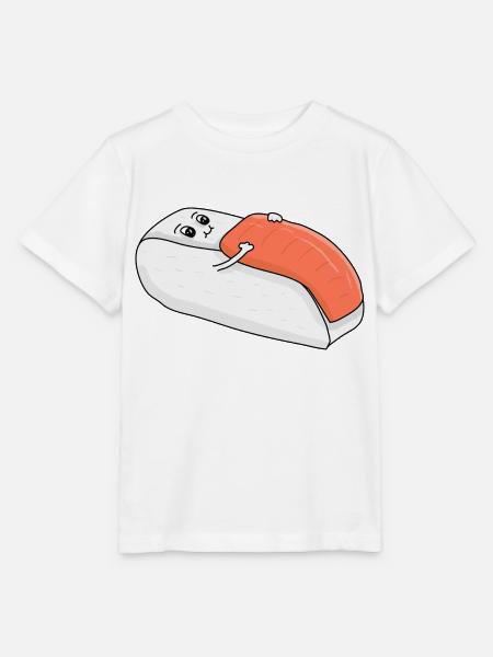 Schlafendes Sushi - Stanley/Stella Kinder T-Shirt MINI CREATOR - Weiß