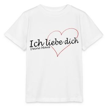 Ich liebe dich mit Herz und Kosename Maus - Stanley/Stella Kinder T-Shirt MINI CREATOR  - Weiß - Vorne - Maike (125cm)