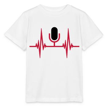 Herzschlag Puls Mikrofon - Stanley/Stella Kinder T-Shirt MINI CREATOR  - Weiß - Vorne - Maike (125cm)