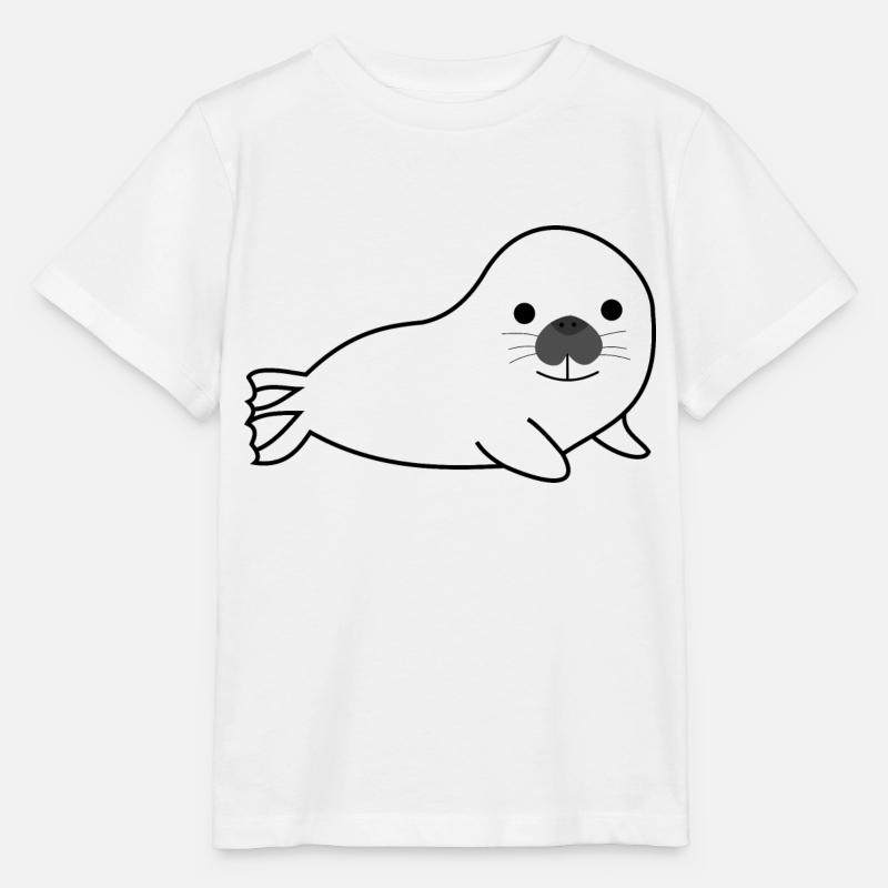Phoques - T-shirt bio MINI CREATOR Stanley/Stella Enfant - blanc