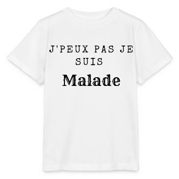 J peux pas je suis malade - T-shirt bio MINI CREATOR Stanley/Stella Enfant - blanc - Devant - Maike (125cm)
