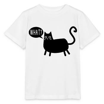 Chat Quel Chat Noir - T-shirt bio MINI CREATOR Stanley/Stella Enfant - blanc - Devant - Maike (125cm)