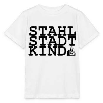 Stahlstadt Kind - Linz - Stanley/Stella Kinder T-Shirt MINI CREATOR  - Weiß - Vorne - Maike (125cm)