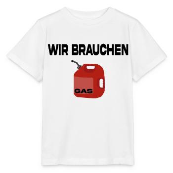 Wir brauchen Gas - Stanley/Stella Kinder T-Shirt MINI CREATOR  - Weiß - Vorne - Maike (125cm)