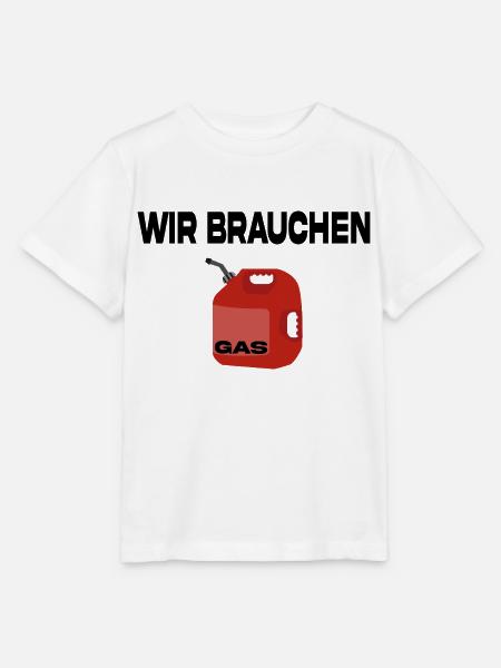 Wir brauchen Gas - Stanley/Stella Kinder T-Shirt MINI CREATOR - Weiß