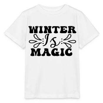 Winter Is Magic - Stanley/Stella MINI CREATOR Kids’ T-Shirt - white - Front - Maike (125cm)
