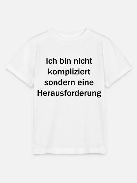 Ich bin nicht kompliziert - Stanley/Stella Kinder T-Shirt MINI CREATOR  - Weiß