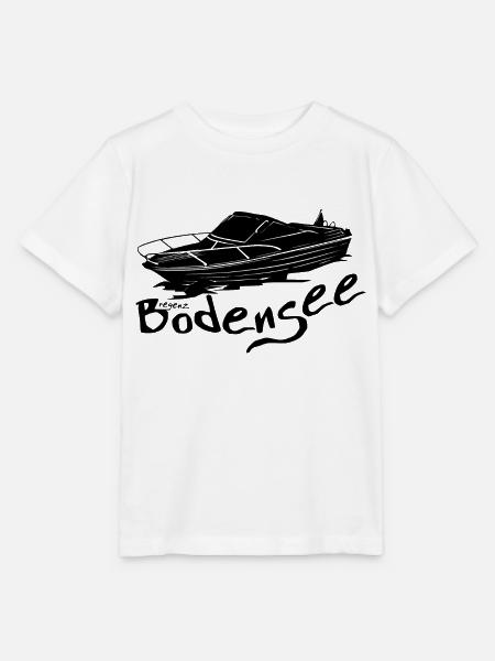 Motorboot schwarz - Stanley/Stella Kinder T-Shirt MINI CREATOR  - Weiß