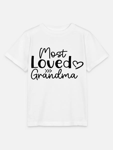Most Loved Grandma - Stanley/Stella Kinder T-Shirt MINI CREATOR - Weiß