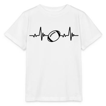 Fréquence cardiaque du football - T-shirt bio MINI CREATOR Stanley/Stella Enfant - blanc - Devant - Maike (125cm)