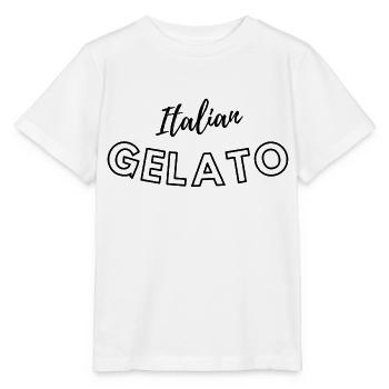 Italienisches Gelato – lustige und leckere Typografie - Stanley/Stella Kinder T-Shirt MINI CREATOR  - Weiß - Vorne - Maike (125cm)
