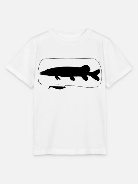 Hecht mit Gummifisch - Stanley/Stella Kinder T-Shirt MINI CREATOR - Weiß