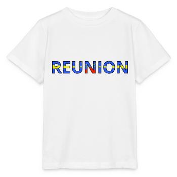 Reunion Flag - Stanley/Stella MINI CREATOR Kids’ T-Shirt - white - Front - Maike (125cm)