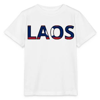Flagge von Laos - Stanley/Stella Kinder T-Shirt MINI CREATOR  - Weiß - Vorne - Maike (125cm)